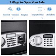 Spaco Digital Deposit Safe, Easy Access Slot, Black, for Cash & Valuables