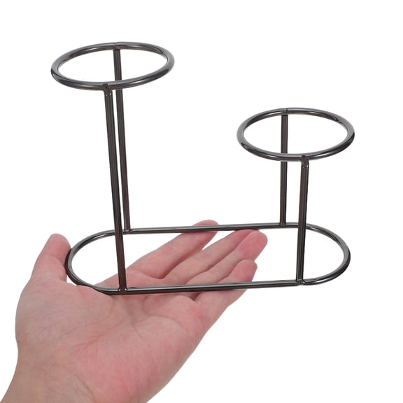 OUNONA Black Metal Display Stand for Crystal Spheres, Decorative Gazing Globe Holder for Garden, Home, and Office Decor