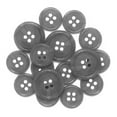 thumbnail image 4 of ButtonMode Luxury Suit Buttons 16pc Set includes 4 Buttons measuring 20mm (3/4 Inch) for Jacket Front and 12 Buttons measuring 15mm (9/16 Inch) for Jacket Sleeves and Pants, Gray Light, 16-Buttons, 4 of 5