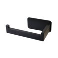 thumbnail image 4 of Inteprter Colgador de estilo montado en la pared para baño, soporte cuadrado para el hogar, soporte de papel autoadhesivo, superficie lisa para cajón de Juegos de accesorios de baño Negro Inteprter HA4513-02B, 4 of 6