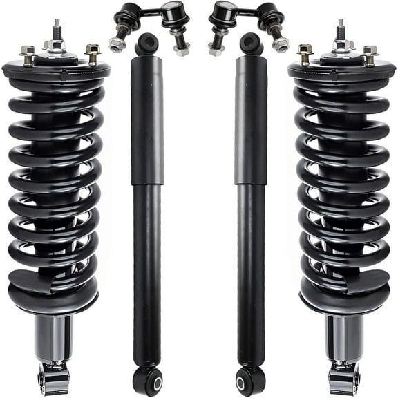 Detroit Axle - 4WD Front Struts w/Coil Spring Sway Bars   Rear Shock Absorbers Replacement for 2005-2019 Nissan Frontier 4.0L - 6pc Set