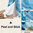 thumbnail image 4 of Peel and Stick Wallpaper Abstract watercolor wavy painting beautiful seaside colour tones Modern Art Wall Mural Decor Self Adhesive and Removable 100in x 144in, 4 of 8