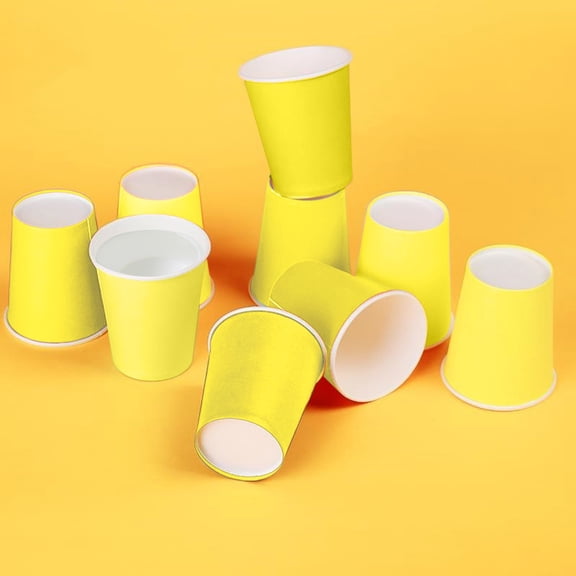 10 Pack Disposable Paper Cups for Kids Crafting DIY Art Projects and Kindergarten Activities