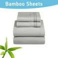 thumbnail image 2 of Comfylife Bamboo Derived Rayon Bed Sheet Set ,Deep Pockets, Moisture Wicking, No Fading, Softer Than Cotton - 3 Pieces -Grey, 2 of 5