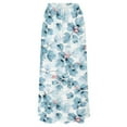 thumbnail image 4 of YUEJUIR Midi Skirt Women Floral Print Skirt High Waist Party Beach Pocket Long Maxi Skirt Flowy Skirt Linen Skirts for Women (Blue,XXL), 4 of 5