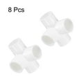 thumbnail image 3 of Uxcell Fitting 1-1/4" 4 Ways Connector Furniture Build Grade Pipe Coupling, White, 3 of 8