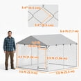 thumbnail image 3 of PawHut 7.5' x 7.5' x 5.6' Covered Dog Kennel for Small Medium Dogs, 3 of 10