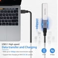 thumbnail image 2 of USB C Female to USB Female Adapter 3.1 Gen2, USB 3.1 A to USB Type C Adapter Double-Sided 10Gbps Support Data Sync and Charging, 2 of 10