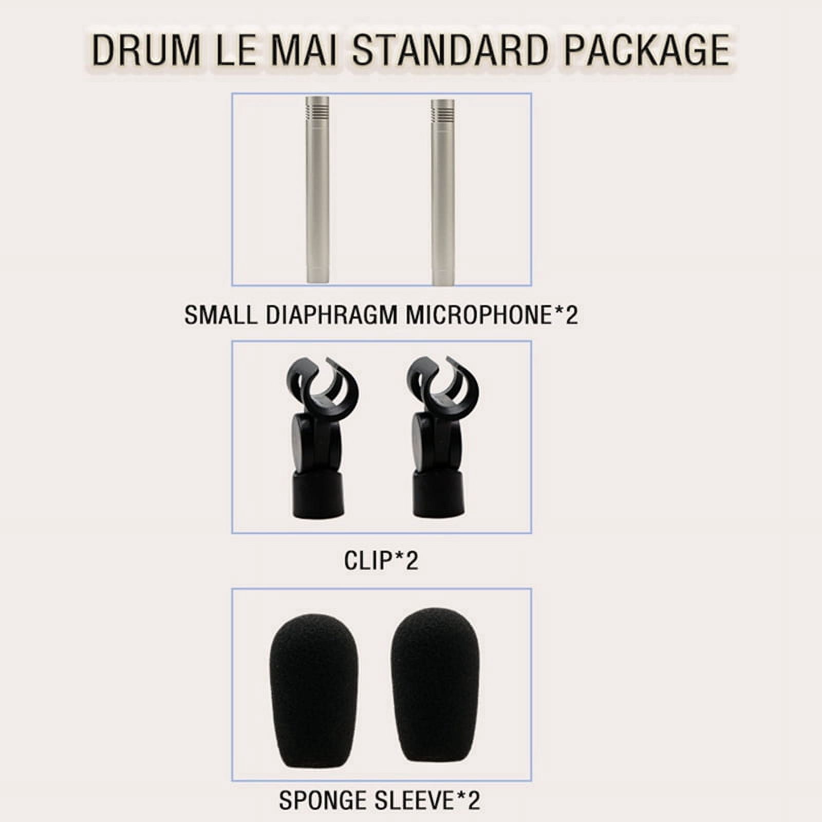 1 Pair C02 Pen-Shaped Condenser Microphone Shockproof Clip Microphone Piano Mic Pen Type Instrument Microphone B