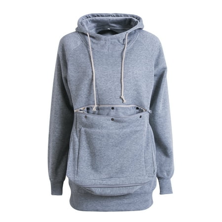 Men Women Pet Pouch Hoodie Long Sleeve Big Kangaroo Pocket Pullover Cat Puppy Holder Hooded Sweatshirt