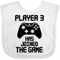 thumbnail image 3 of Inktastic Player 3 Has Joined the Game Boys or Girls Baby Bib, 3 of 4