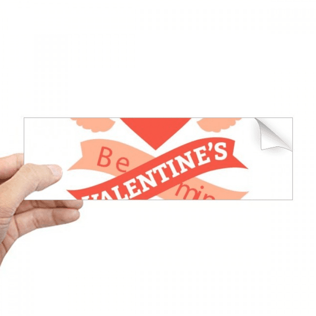 Autocollant Pare-Chocs Rectangulaire Rouge pour la Saint-Valentin Sois à Moi