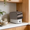 thumbnail image 4 of Toaster Cover 4 Slice, Black Plaid Dustproof Bakeware Oven Protector with Top Hook, Vintage Country Gray Buffalo Check Gingham Waterproof Small Kitchen Appliance Toasters Dust Cover, 12"x11"x8", 4 of 9