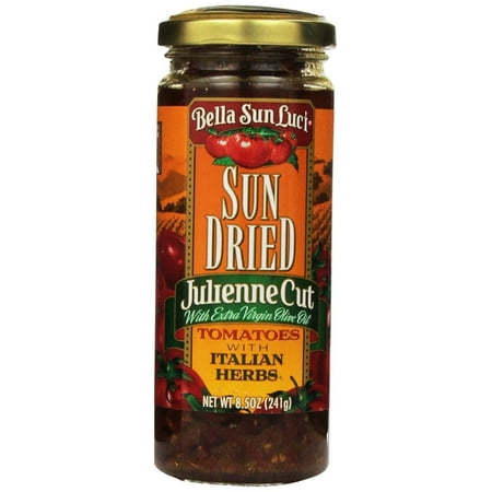 12 PACKS : Bella Sun Luci Sun Dried Julienne Cut Tomatoes, with Extra Virgin Olive Oil and Italian Herbs, Net Wt. 8.5