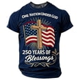 thumbnail image 4 of CCRFTGI 250 Anniversary Usa Flag Shirts for Kids Boys Girls Size 7 Patriotic Casual 4th Of July 250th Anniversary Flag Outfits Red White and Blue Summer Shirts 1776 Tee Tops Navy 11-12 Years, 4 of 4