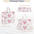 thumbnail image 6 of FORMRS Womens Corduroy Tote Bag Crossbody Shoulder Handbag with Pocket, Hand Drawn Hearts, 6 of 7