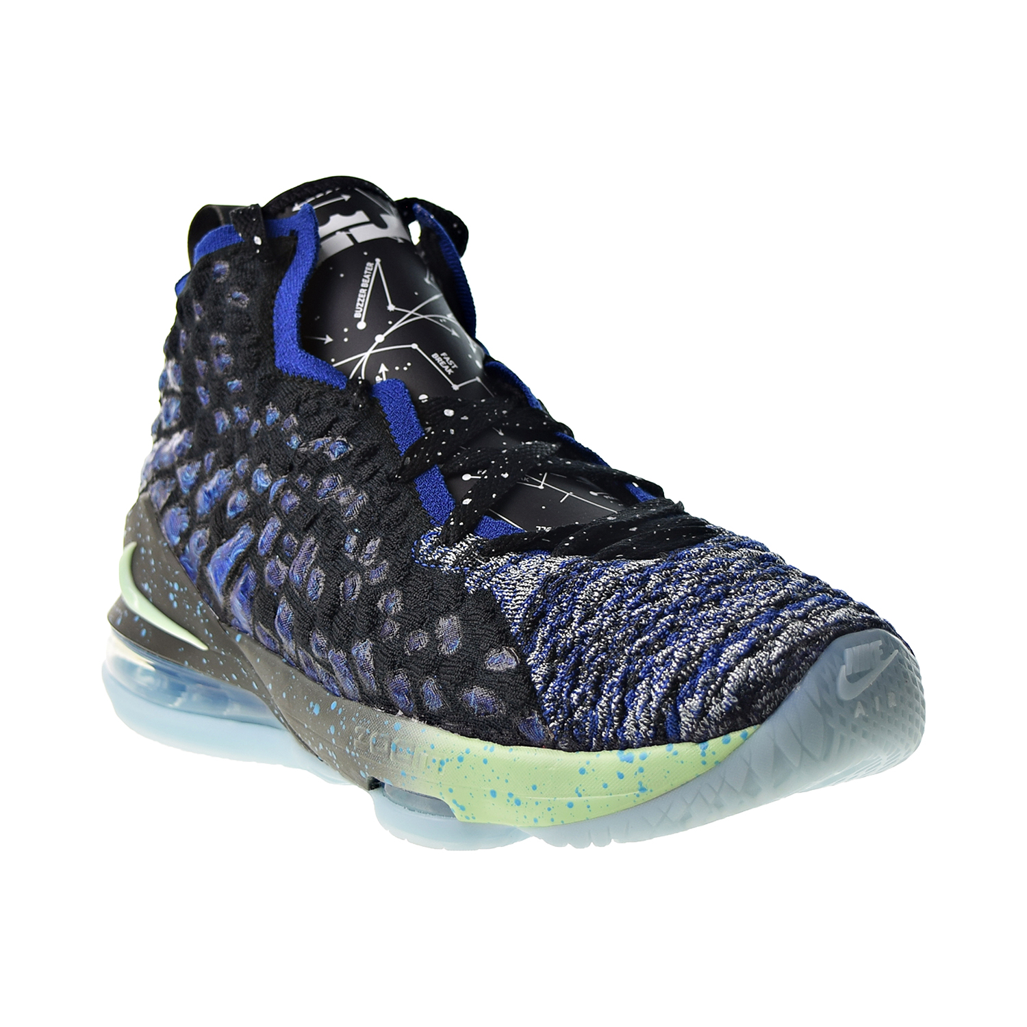 Nike LeBron XVII ‘Constellations’ Big Kids' Shoes Deep Royal Blue-Vapor Green bq5594-407 - image 2 of 6