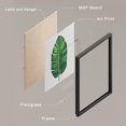 thumbnail image 4 of PixonSign Framed Tropical Island Banana Palm Leaf Wall Art, Set of 4 Nature Wilderness Wall Decor Prints, Botanical Floral Leaves Wall Décor, Home Artwork for Office, Bedroom - 11"x14" Black, 4 of 5