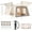 Beige-With Canopy-8-10 Person Tent (13ft X 9ft X 6.5ft), variant on Zikebtuy 2/6/8 Person Inflatable Camping Tent, Easy Setup Blow Up Air Tent with Hand Pump, Waterproof 4-Season Glamping Tent with Large Mesh Windows & Oversized Canopy for Couples, Group & Family