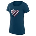 thumbnail image 2 of Women's G-III 4Her by Carl Banks  Navy Washington Nationals Super-Slim Fit Lightweight Heart Graphic T-Shirt, 2 of 5