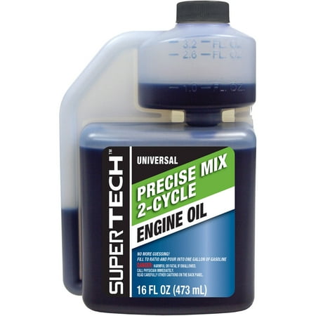 (6 Pack) SuperTech Universal Precise Mix 2-Cycle Engine Oil 16 fl. oz. Plastic