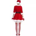 thumbnail image 2 of QueenLine Costume de Père Noël à Manches Mi-Longues Cosplay Ceinture Robe de Noël Fantaisie (Rouge, TTTG), 2 of 8