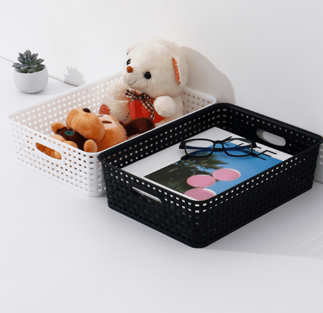 Idomy 6-Pack Plastic Storage Baskets/Bins, Rectangle