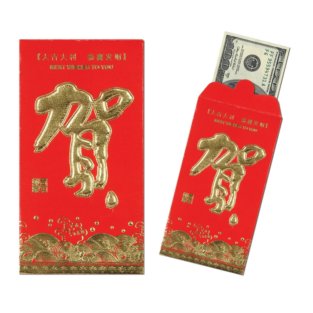 Red Pocket Money Envelopes (Pack of 12)