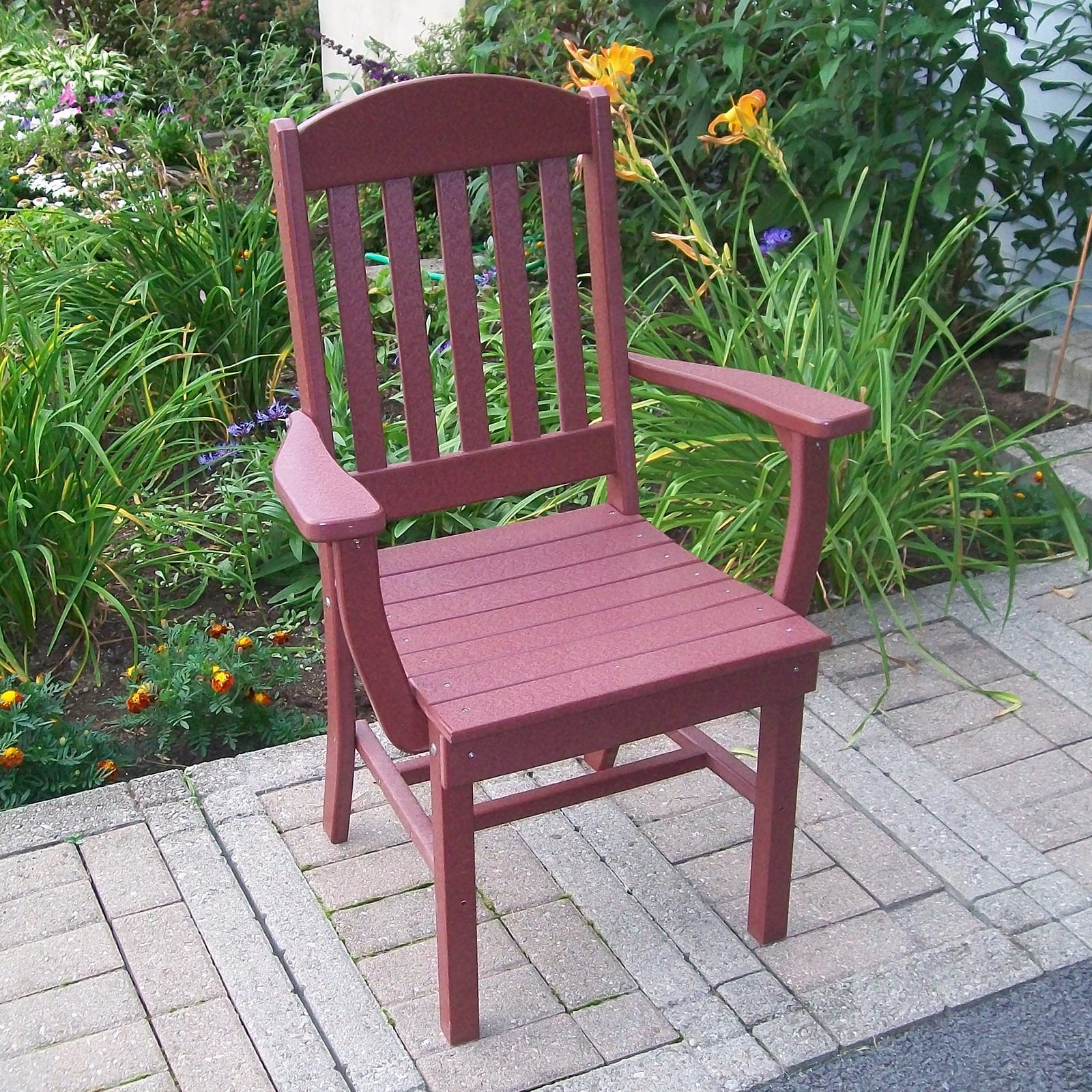 A & L Furniture Poly Classic 5 Piece 44 in. Round Patio Dining Set