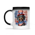 thumbnail image 2 of Patriotic Dachshund Celebrates 4th of July Heat Color Changing Mug Wiener Dog Lover Gifts Idea Magic Coffee Mug - 02009, 2 of 4