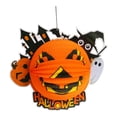 thumbnail image 4 of Farol de Halloween para decoración del hogar, artículos versátiles para fiestas, adorno con diseño de escena adorable Calabaza 33cmx30cm, 4 of 9