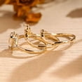 thumbnail image 5 of vylahjewellery Unique 3-in-1 Bridal Ring Set Emerald Cut Diamond Engagement Ring Set Moissanite Side Stone Marquise Bridal Wedding Rings 14K Vermeil Yellow Gold Promise Ring, 5 of 8