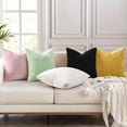 thumbnail image 5 of COOKCOK Chenille Throw Pillow Covers 18 x 18 Inch Set of 2, Soft Solid Dyed Decorative Accent Pillow Cases for Couch Sofa Bed Living Room, Black, 5 of 6