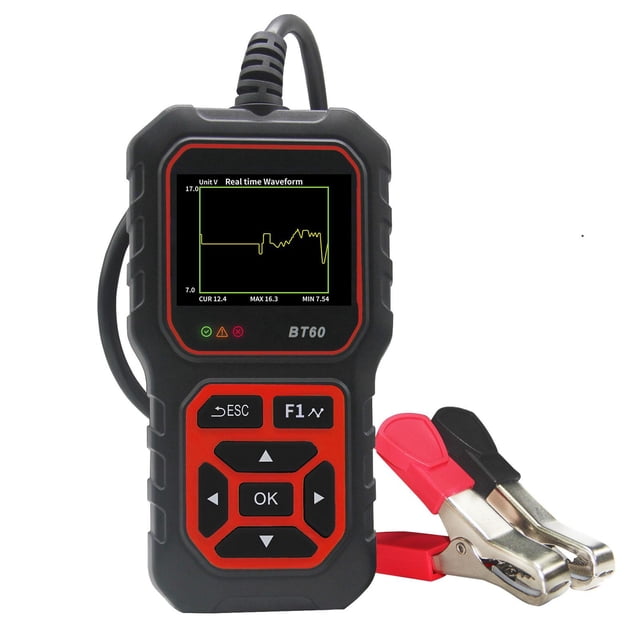 Probador de Carga de Batería de Coche BT60 Zulema para Coche de Camión ATV Pantalla a colores 2,4 pulgadas
