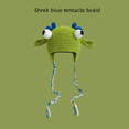 thumbnail image 4 of Otoño e invierno monstruo verde Shrek parodia de dibujos animados linda lana tejida a mano, 4 of 5