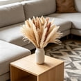 thumbnail image 4 of Dongrere Natural Dried Pampas Grass Bouquet, Neutral Toned Dried Floral, Phragmites Dried Flowers for Home, Wedding Centerpieces, Farmhouse Vases, 15" - 17", 4 of 6