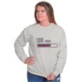 thumbnail image 4 of Romantic Geek Gamer Love Loading Cute Women Crewneck Sweatshirt Brisco Brands S, 4 of 6