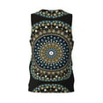thumbnail image 3 of Gaeub Dot Mandala Men's Mesh Basketball Jersey, Quick-Drying Sleeveless Top S-4XL, Loose Muscle Tank Top -4X-Large, 3 of 9
