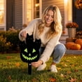 thumbnail image 4 of Outdoor Halloween Decorations Yard Spooky Glow in The Dark Halloween Decor Metal Yard Art for Lawn Patio Pathway Holiday Season Home Display Single Piece, 4 of 7
