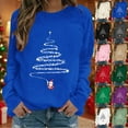 thumbnail image 5 of Atogsazn Womens Christmas Sweatshirt Casual Crew Neck Long Sleeve Shirt Loose Fit Pullover Tops Fall Clothing 02-Black XL Fashion, 5 of 5