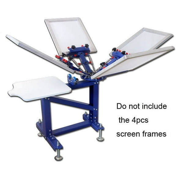 Techtongda 4 Color Screen Printing Press Machine Floor Type Metal Screen Printer MIcro-adjust #006524