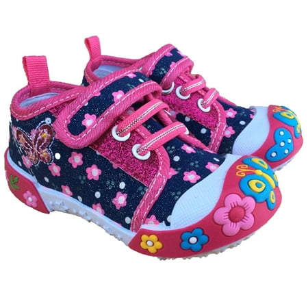 Image of ENARI Baby Toddler Girl Shoes Size 4 Sneakers 18-24 Months
