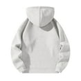 thumbnail image 4 of Resicozy Men's Quarter Zip Hoodies Zip Up Solid Color Hoodie Long Sleeve Drop Shoulder Sweatshirt Casual Pullover White M, 4 of 7