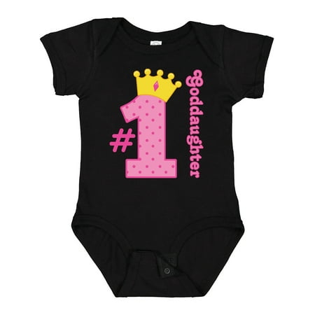 

Inktastic Number One Goddaughter Gift Baby Girl Bodysuit