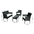 thumbnail image 5 of Oasis Casual 4PCS Patio Rattan Bistro Conversation Furniture Outdoor Set, 5 of 11