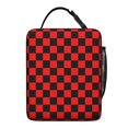 thumbnail image 4 of Red and Black Checkered Pattern Insulated Lunch Bag for Men Women,Waterproof Lunch Box for Work,Picnic or Travel,Thermal Insulation,10.63x9.06x3.54 Inches, 4 of 4
