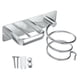 thumbnail image 1 of Soporte para secador de pelo Soporte de pared de aluminio Soporte Kit de tornillos Soporte de montaje Estante de almacenamiento para baño Vogacara HA2516-00B, 1 of 6