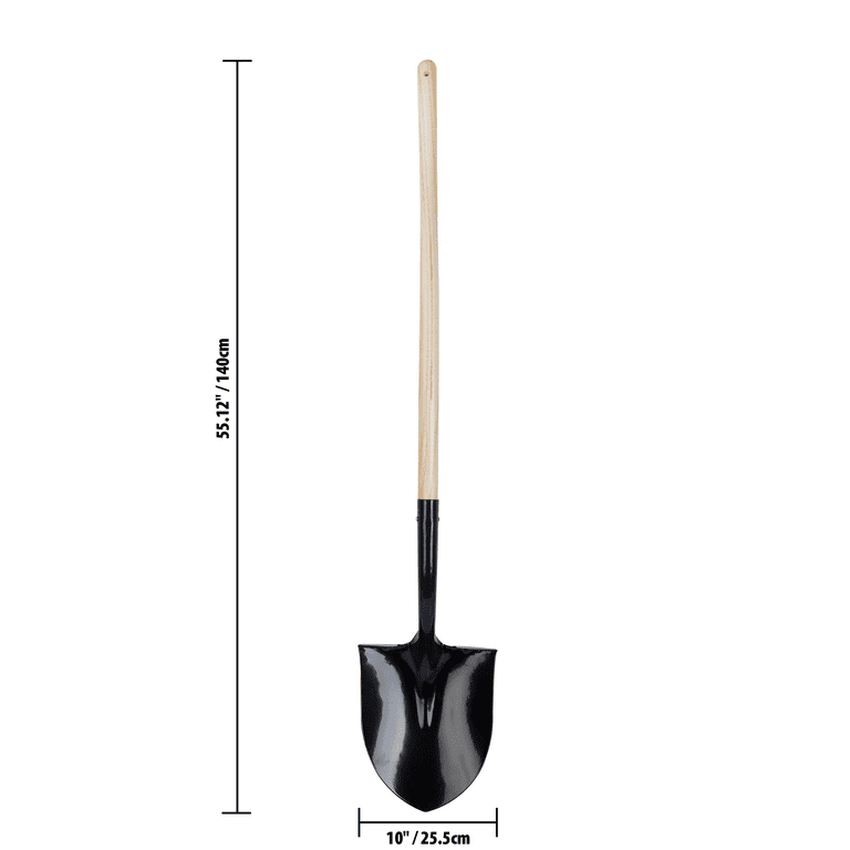 Expert Gardener Round-Point Shovel with Wood Handle photo 3