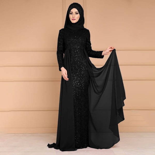 3pcs Girl's Muslim Hijab Islamic Abaya Kaftan+Bown Arab maxi Long Dress HOT 
