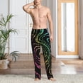 thumbnail image 2 of Yiaed Rainbow Glitter Print Men's Lounge Pants, Loose PJ Bottoms, Long Pajama Pants for Men-Large, 2 of 6